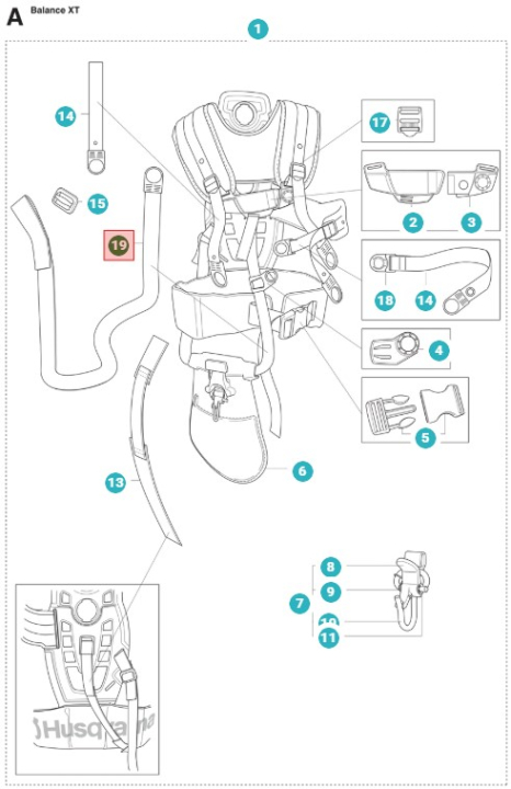 Band 5039961-09 i gruppen Husqvarna Skog och Trädgårdsprodukter / Husqvarna Grästrimmers & Röjsågar / Tillbehör grästrimmers & röjsågar / Röjsågsselar / Reservdelar till röjsågsselar hos GPLSHOP (5039961-09)