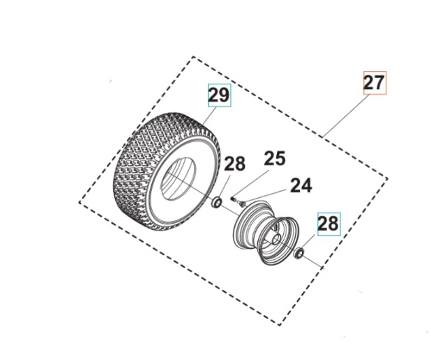 Hjulkit TS 112, TS 114, TC 215T, TC 220T, TS 112, TS 114, TS 215T, TS 217T i gruppen  hos GPLSHOP (5311479-41)