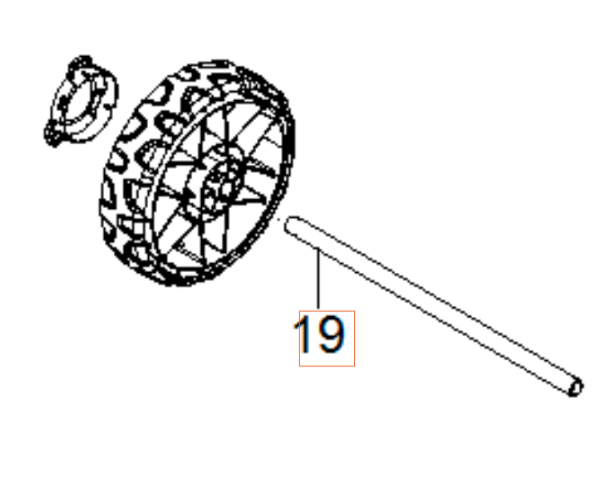 Wheel Axle i gruppen  hos GPLSHOP (5962890-01)