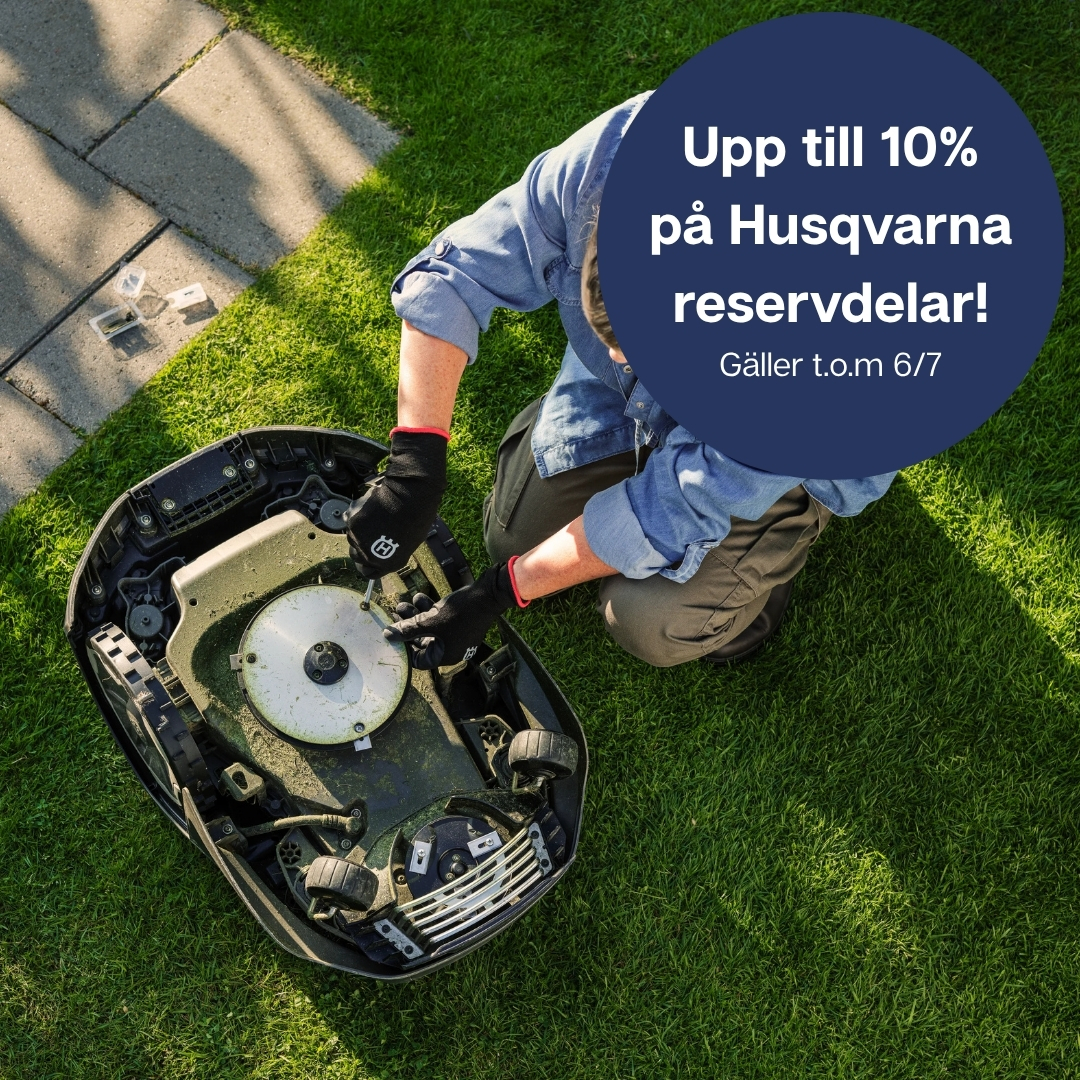 10% rabatt på Husqvarna reservdelar