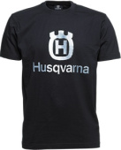 Husqvarna T-Shirt, marinblå - stor logotype S Husqvarna T-Shirt, marinblå - stor logotype S